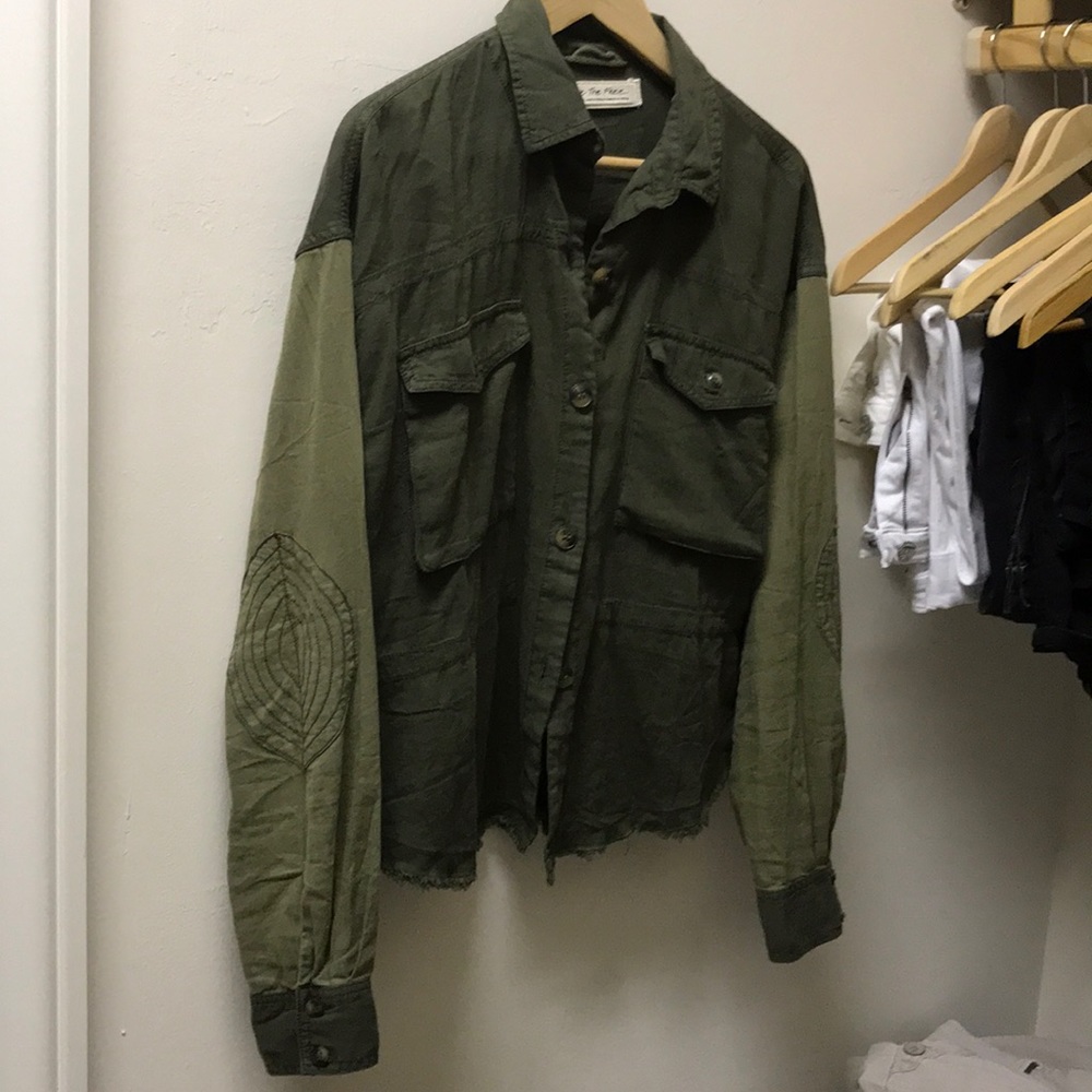 Free people Fringe utility shirt